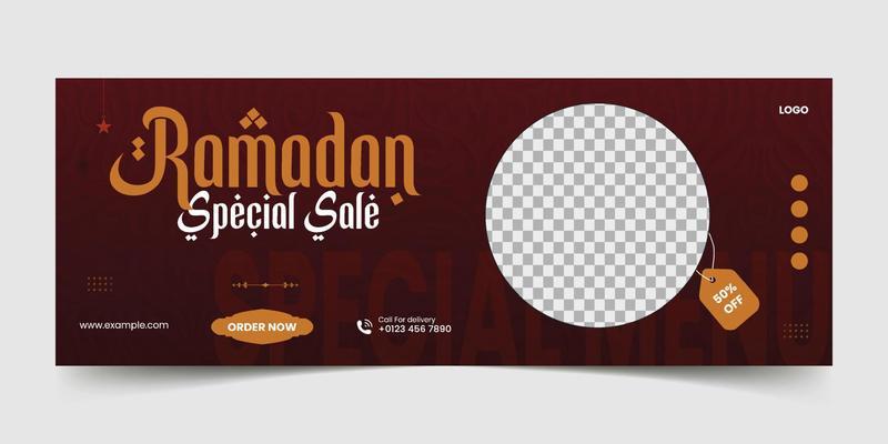 Food menu social media post and story for Ramadan Kareem