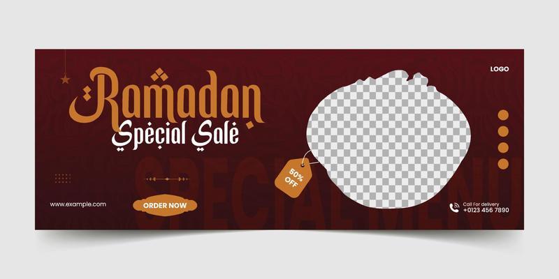 Food menu social media post and story for Ramadan Kareem