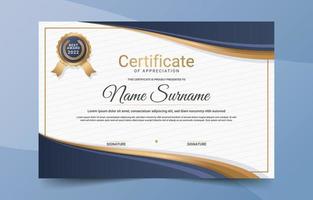 Modern Certificate with Abstract Gradient Background vector