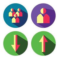 Icon set business and organitation vector