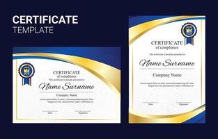 Certificate Template for Seminar or University Concept vector