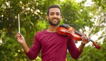 violin player images Music and musical tone concept. images of man musician photo