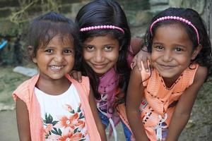 three girls are with smiley faces photo