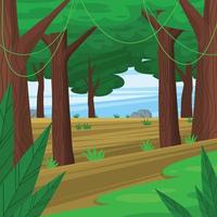 Summer Forest Background vector