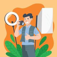 Character of a Photographer vector