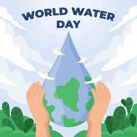 World Water Day Background Design vector