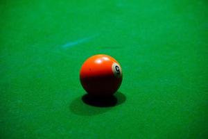 Pool table and ball in a club house stock photo