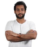 A Man portrait in white background photo