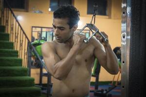 Young man doing gym without clothes gym images