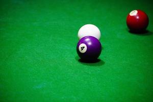 Pool table and ball in a club house stock photo