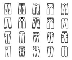 trouser pants icons vector