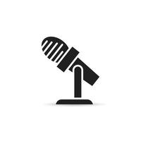 microphone on white background illustration vector