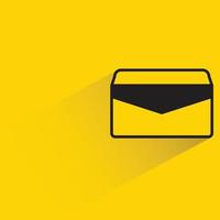 envelope on yellow background vector illustration