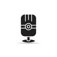 mic icon on white background vector