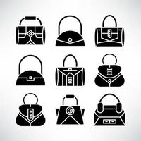 fashion handbag icons illustration vector