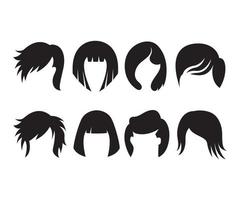 male and female hairstyle icons vector