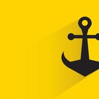 anchor symbol on yellow background vector