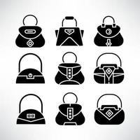 conjunto de iconos de bolso vector