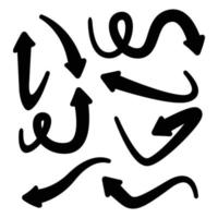 doodle arrow symbols vector