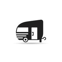 recreational vehicle trailer icon vector