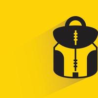 satchel icon on yellow background vector
