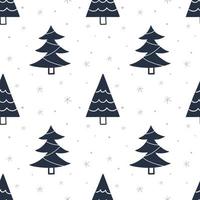 Seamless pattern with Christmas trees. Background for wrapping paper, greeting cards, clothes. vector