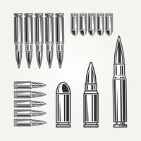 conjunto de plantilla de vector de bala vintage