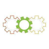 settings icon on white background vector