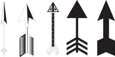 iconos de flechas. icono de flecha colección de vectores de flecha. flecha. cursor. flechas simples modernas. ilustración vectorial