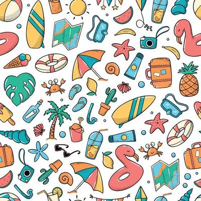 Summer Pattern Vector Art, Icons, and Graphics for Free Download