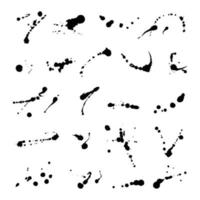 Set of Vector ink blots. Grunge design element