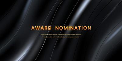 Award ceremony nominee for music or film festival with wave smooth elegant luxury background