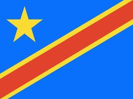Democratic Republic of the Congo Flag. Official colors and proportions. National Democratic Republic of the Congo flag.