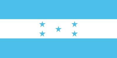 Honduras flag. Official colors and proportions. National Honduras flag. vector