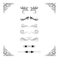 Decorative Elements in Victorian Style vector
