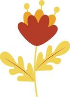 Flower Decorative Element for Autumn Design vector