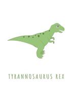 Tyrannosaurus Rex Image for Poster in Nursery vector