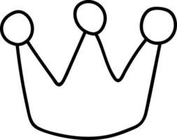 Royal Crown in Doodle Style vector