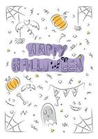 Happy Holiday Halloween Party Card vector