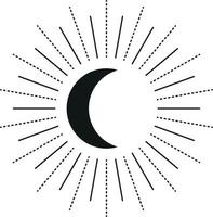 Mystical Element Astrology Moon Phase Ttattoo vector