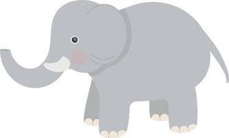Cute Elephant Baby Illustration Drawing for Books Magazines Learning Cards Africa Animals vector