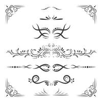 Decorative Elements in Victorian Style vector