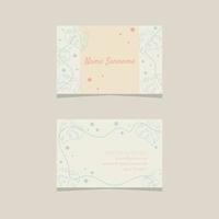 Cute Delicate Flower Business Card vector
