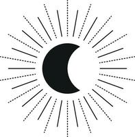 Mystical Element Astrology Moon Phase Tattoo vector