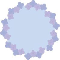Decorative Frame of Hydrangea Flowers Brush with Hydrangeas vector