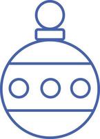 Christmas Ball Christmas Tree Toy Blue Line vector
