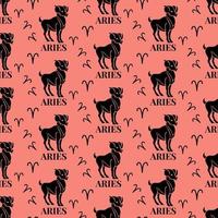 aries seamless pattern perfect for background or wallpaper vector