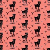 Aries patrón perfecto para fondo o papel tapiz vector