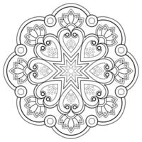 Vector abstract mandala pattern. Art on the wall. Coloring book Lace pattern The tattoo. Design for a wallpaper Paint shirt and tile Sticker Design, Decorative circle ornament in ethnic oriental style