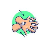 Washing Hand Cartoon Vector Icon Illustration. People  Medical Icon Concept Isolated Premium Vector. Flat Cartoon  Style